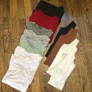 Lot of 16 J Crew and SHEIN Tshirts and Tanks Small